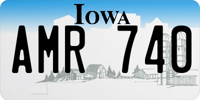 IA license plate AMR740