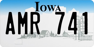 IA license plate AMR741