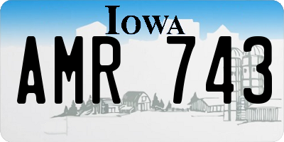 IA license plate AMR743