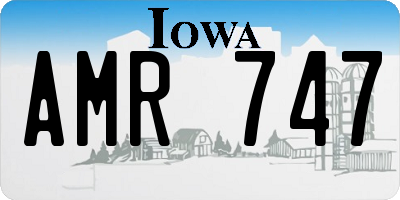 IA license plate AMR747