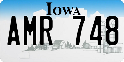 IA license plate AMR748