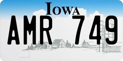 IA license plate AMR749