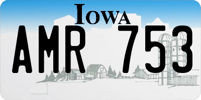 IA license plate AMR753