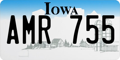 IA license plate AMR755