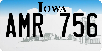 IA license plate AMR756