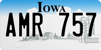 IA license plate AMR757