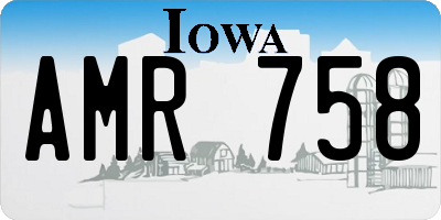 IA license plate AMR758
