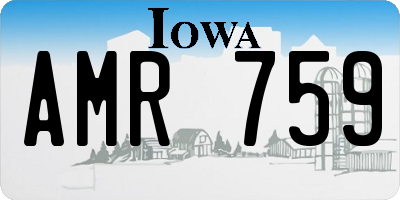 IA license plate AMR759