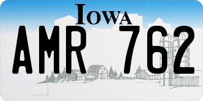 IA license plate AMR762
