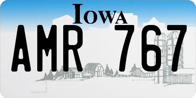 IA license plate AMR767
