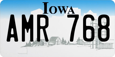 IA license plate AMR768