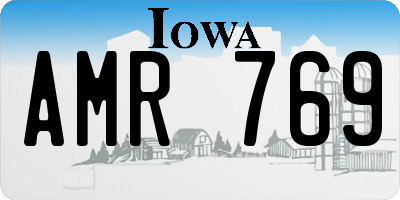 IA license plate AMR769
