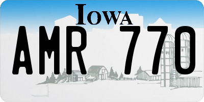 IA license plate AMR770