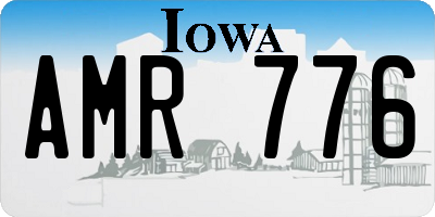 IA license plate AMR776