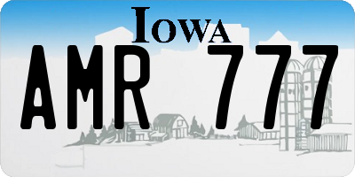 IA license plate AMR777