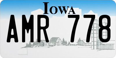 IA license plate AMR778