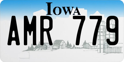 IA license plate AMR779