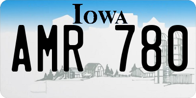 IA license plate AMR780