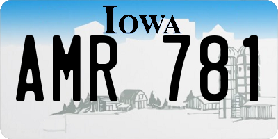 IA license plate AMR781