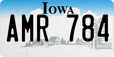 IA license plate AMR784