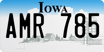 IA license plate AMR785