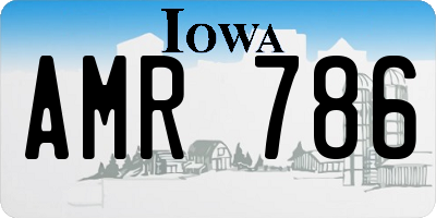 IA license plate AMR786