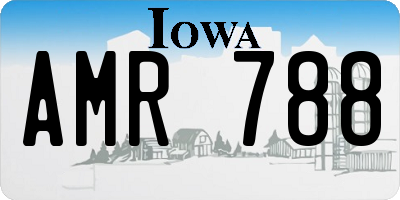 IA license plate AMR788