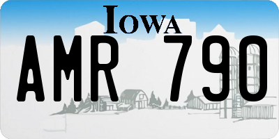 IA license plate AMR790