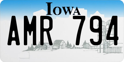 IA license plate AMR794