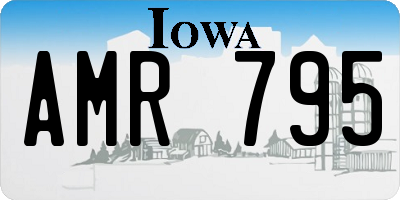 IA license plate AMR795