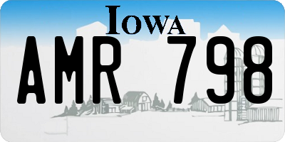 IA license plate AMR798