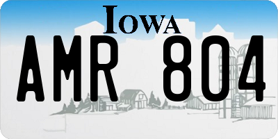 IA license plate AMR804