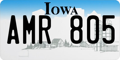 IA license plate AMR805