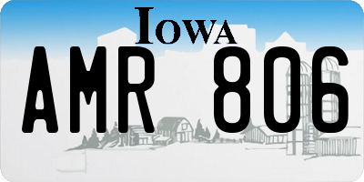 IA license plate AMR806