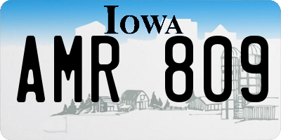 IA license plate AMR809