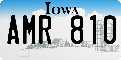 IA license plate AMR810