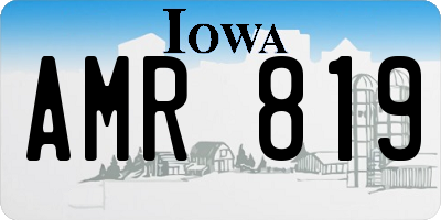 IA license plate AMR819