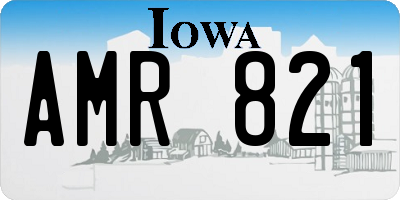 IA license plate AMR821