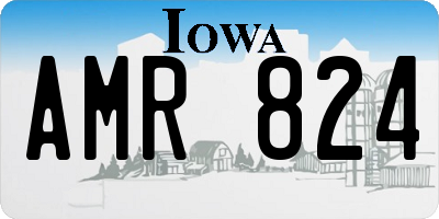 IA license plate AMR824