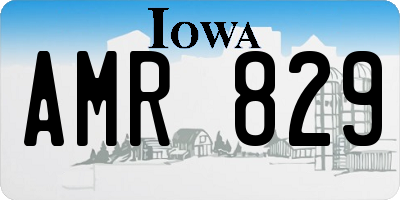 IA license plate AMR829