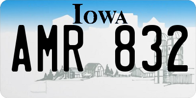 IA license plate AMR832