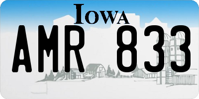 IA license plate AMR833