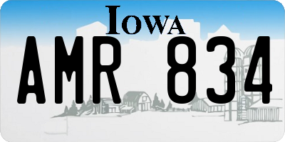 IA license plate AMR834