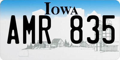 IA license plate AMR835