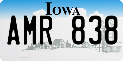 IA license plate AMR838