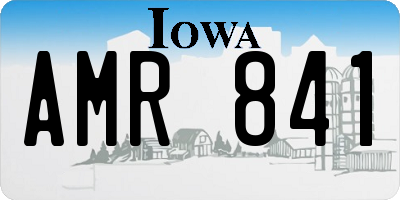 IA license plate AMR841
