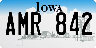 IA license plate AMR842