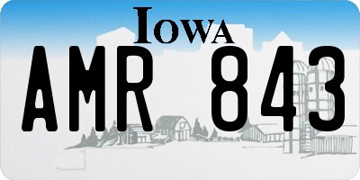 IA license plate AMR843