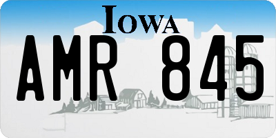 IA license plate AMR845