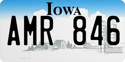 IA license plate AMR846